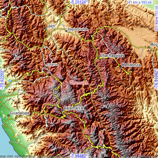 Topographic map of Chumuch