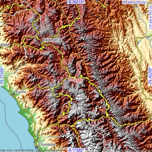 Topographic map of Chugay