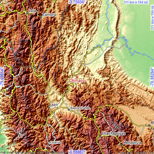 Topographic map of Chiriaco