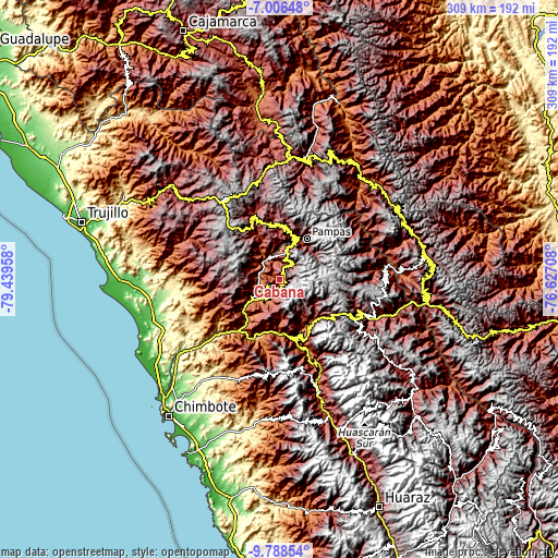 Topographic map of Cabana