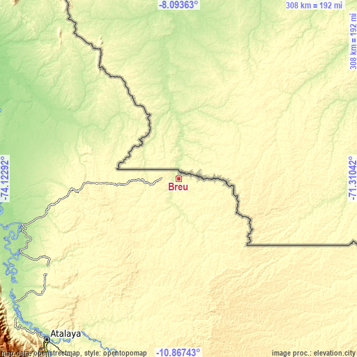 Topographic map of Breu