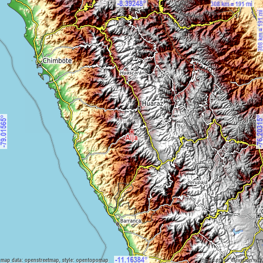 Topographic map of Aija