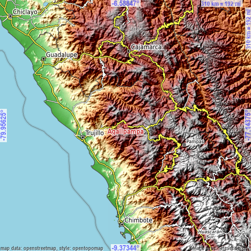 Topographic map of Agallpampa