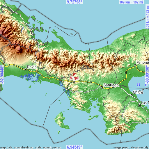 Topographic map of Viguí