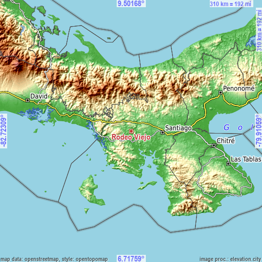 Topographic map of Rodeo Viejo