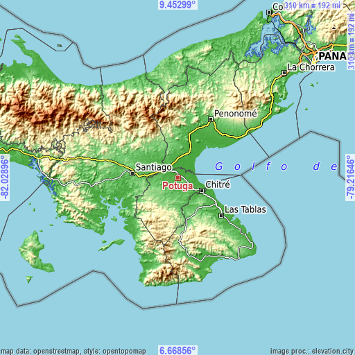 Topographic map of Potuga