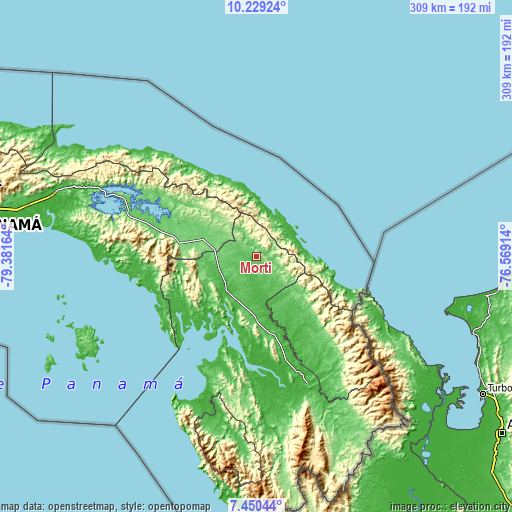 Topographic map of Mortí