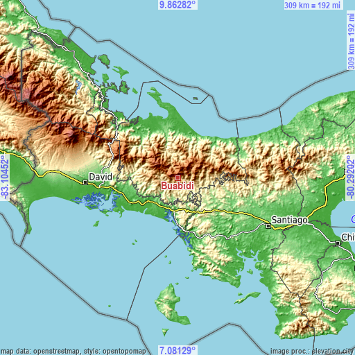 Topographic map of Buabidi