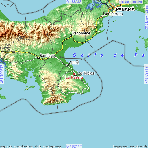 Topographic map of La Pasera