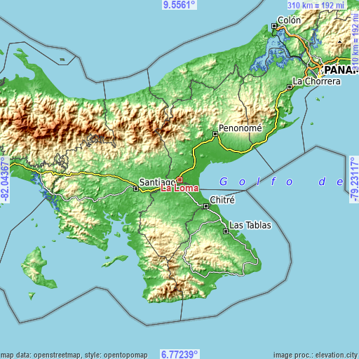 Topographic map of La Loma