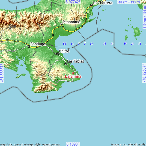 Topographic map of Lajamina