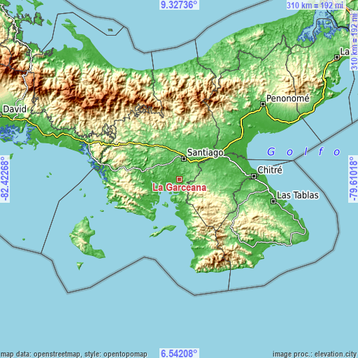 Topographic map of La Garceana