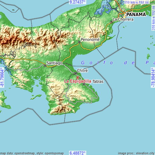Topographic map of La Espigadilla