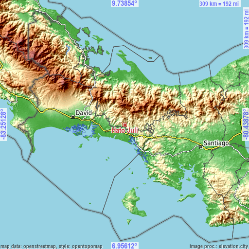 Topographic map of Hato Juli