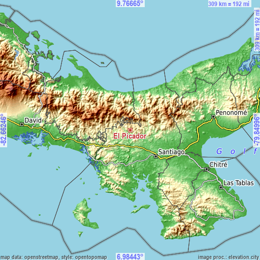 Topographic map of El Picador