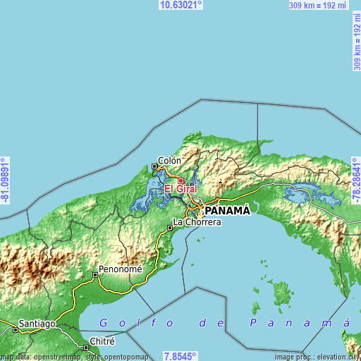 Topographic map of El Giral