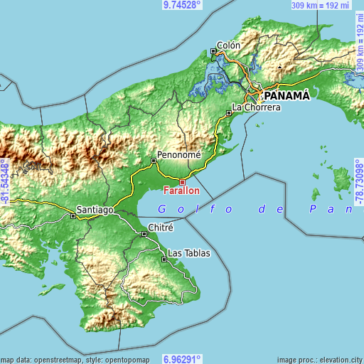 Topographic map of Farallón