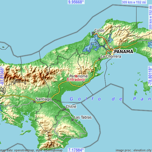 Topographic map of Entradero