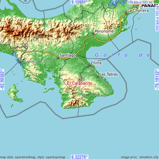 Topographic map of El Calabacito