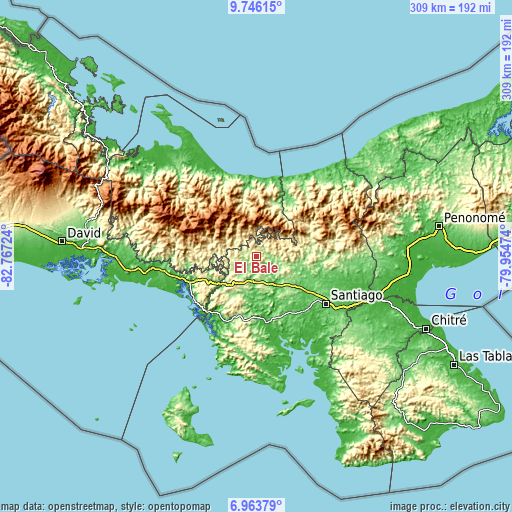 Topographic map of El Bale