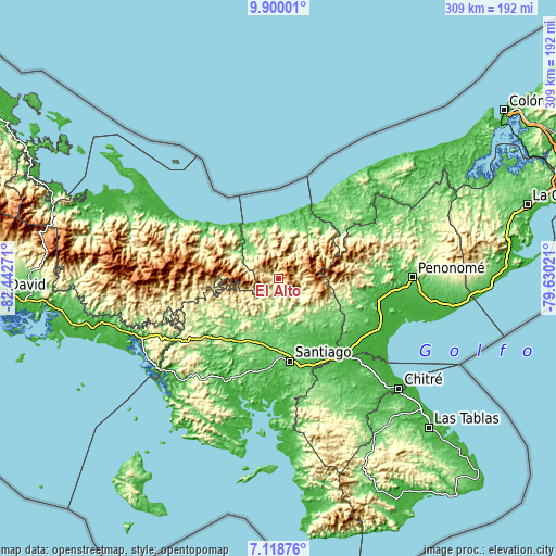 Topographic map of El Alto