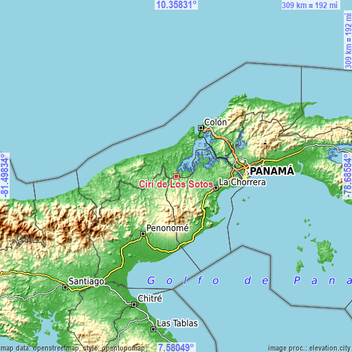 Topographic map of Cirí de Los Sotos
