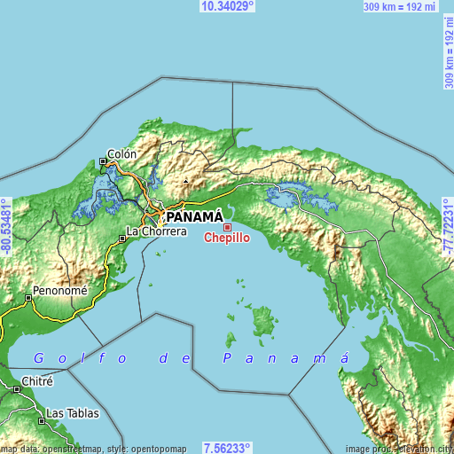 Topographic map of Chepillo