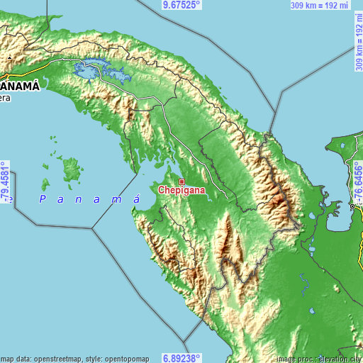 Topographic map of Chepigana