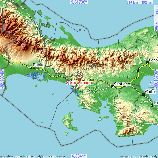 Topographic map of Cerro Venado