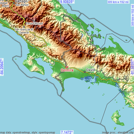 Topographic map of Celmira