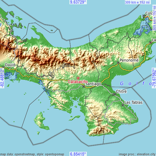 Topographic map of Calabacito