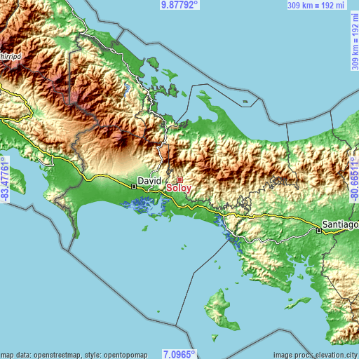 Topographic map of Soloy