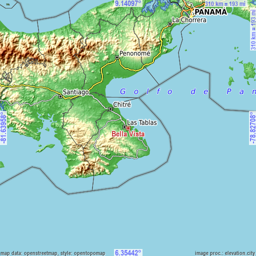 Topographic map of Bella Vista