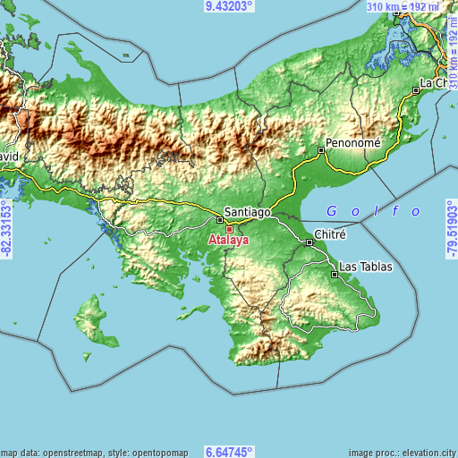 Topographic map of Atalaya