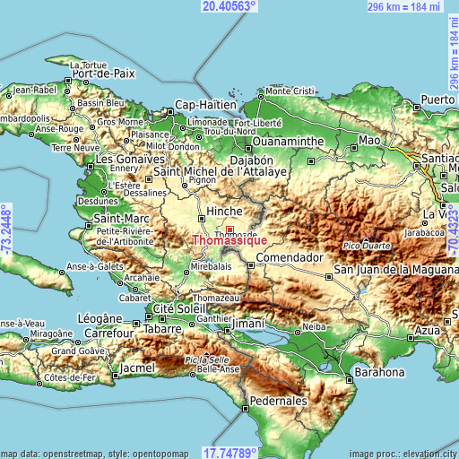 Topographic map of Thomassique