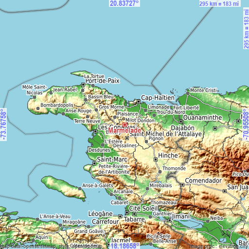 Topographic map of Marmelade
