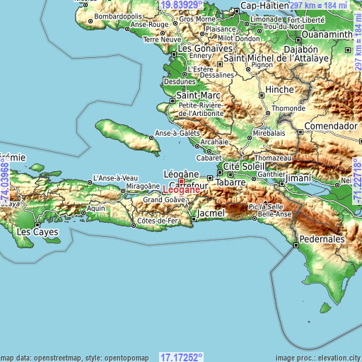Topographic map of Léogâne