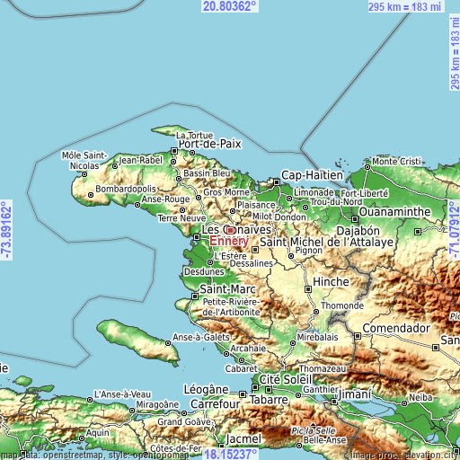 Topographic map of Ennery