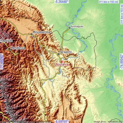 Topographic map of Utcurarca