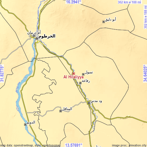 Topographic map of Al Hilāliyya