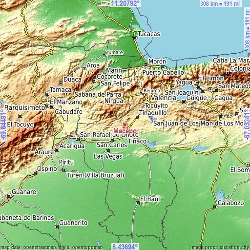 Topographic map of Macapo