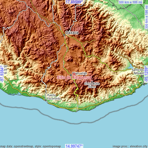 Topographic map of Sitio de Xitlapehua