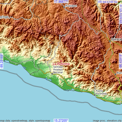 Topographic map of La Reforma