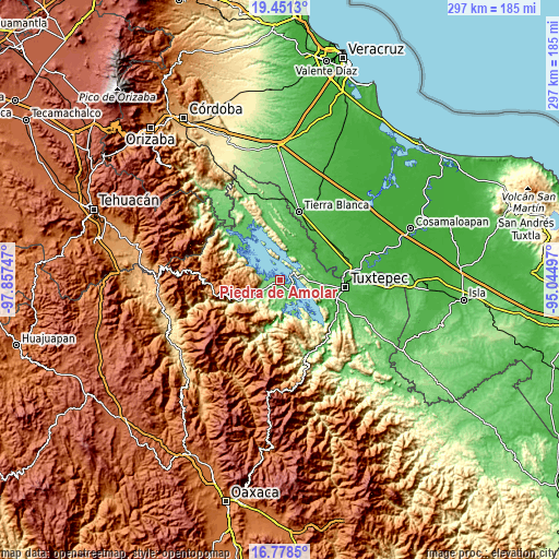 Topographic map of Piedra de Amolar