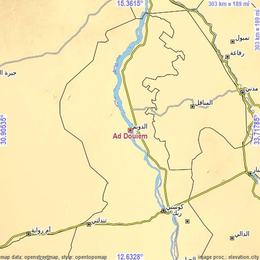 Topographic map of Ad Douiem