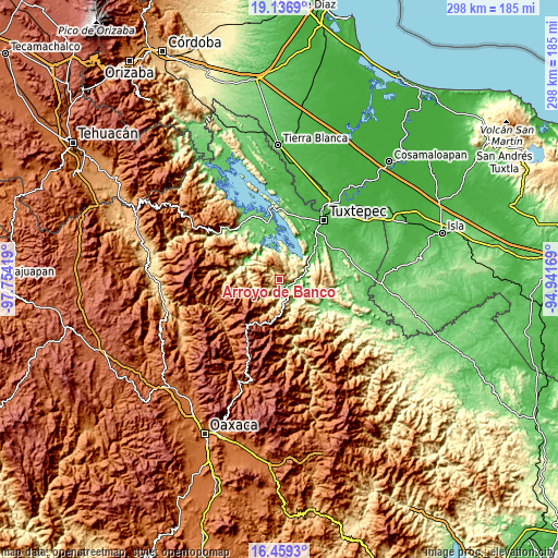 Topographic map of Arroyo de Banco