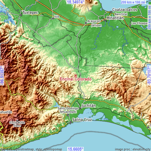 Topographic map of Encinal Colorado