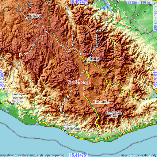 Topographic map of Valdeflores