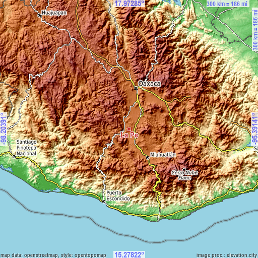 Topographic map of La Pe