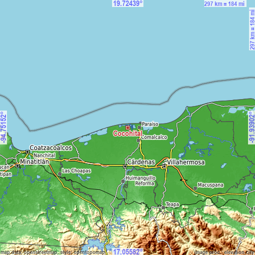 Topographic map of Cocohital